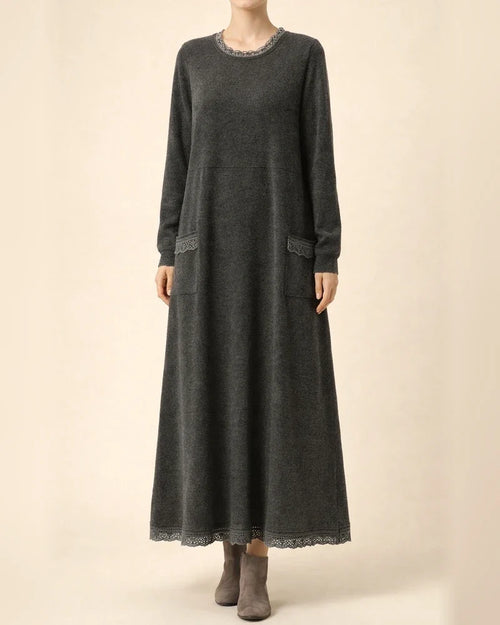 Women‘s Sweatshirt Dress Winter Dress Long Dress Maxi Dress Black Purple Army Green Light gray Dark Gray Red Long Sleeve Ruffle Pocket Winter Fall Turtleneck Stylish Casual Modern Fall Dress S M L XL | JRSEE:56001106-d21f-44c3-9873-eaa6c697b1ff