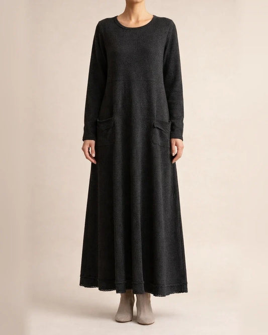 Women‘s Sweatshirt Dress Winter Dress Long Dress Maxi Dress Black Purple Army Green Light gray Dark Gray Red Long Sleeve Ruffle Pocket Winter Fall Turtleneck Stylish Casual Modern Fall Dress S M L XL | JRSEE:53fe775b-165f-40d2-915c-0484d4d28d16