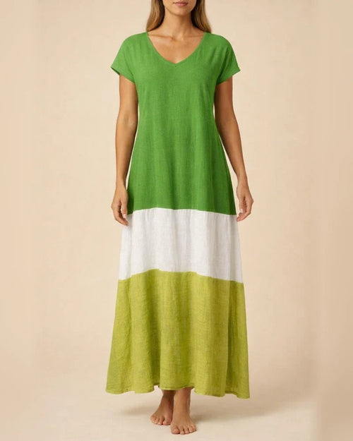 Women's T Shirt Dress Tee Dress Maxi long Dress Black Blue Gray Yellow Red Short Sleeve Color Block Patchwork Spring Summer Round Neck Casual Boom Sale Dress S M L XL XXL 3XL 4XL 5XL | JRSEE:13a76df3-de91-4776-8c7b-8f00982166d2