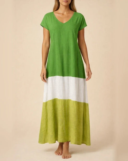 Women's T Shirt Dress Tee Dress Maxi long Dress Black Blue Gray Yellow Red Short Sleeve Color Block Patchwork Spring Summer Round Neck Casual Boom Sale Dress S M L XL XXL 3XL 4XL 5XL | JRSEE:13a76df3-de91-4776-8c7b-8f00982166d2
