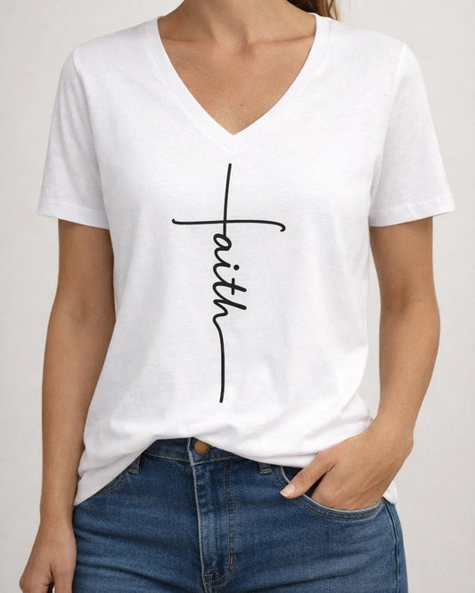 Women's T shirt Tee Gray White Black Graphic Letter Print Short Sleeve Daily Weekend Basic V Neck Regular S | JRSEE:2fb07485-6643-4619-97b0-dc1d031d1293