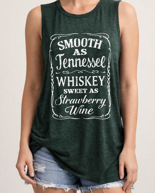 Women's Tank Top Fun Letter Print Round Neck Sleeveless T-shirt | JRSEE:18e70c22-a87d-447e-a523-aa702950ab51