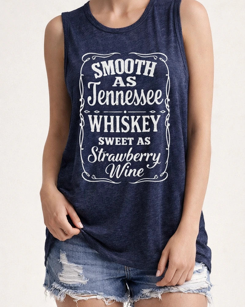 Women's Tank Top Fun Letter Print Round Neck Sleeveless T-shirt | JRSEE:25fa377a-4d0f-46f6-b1df-b7008089aa94