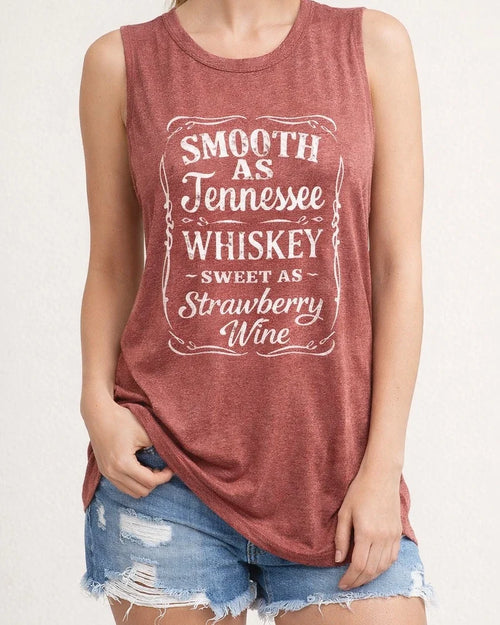 Women's Tank Top Fun Letter Print Round Neck Sleeveless T-shirt | JRSEE:db12a115-5499-4112-95da-3302a5cc794a