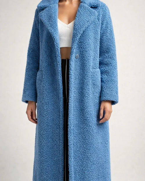 Women's Teddy Coat Sherpa jacket Fleece Jacket Long Pocket Coat White Black Blue Brown Active Daily Fall Buttoned Front Turndown Regular Fit S M L XL XXL 3XL / Windproof | JRSEE:798446e2-b359-496c-a0f8-4f9e06b0a1bb