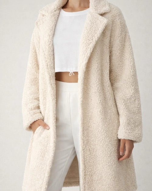 Women's Teddy Coat Sherpa jacket Fleece Jacket Long Pocket Coat White Black Blue Brown Active Daily Fall Buttoned Front Turndown Regular Fit S M L XL XXL 3XL / Windproof | JRSEE:a028c0ae-a1bb-4404-86df-9ac4b212ba05