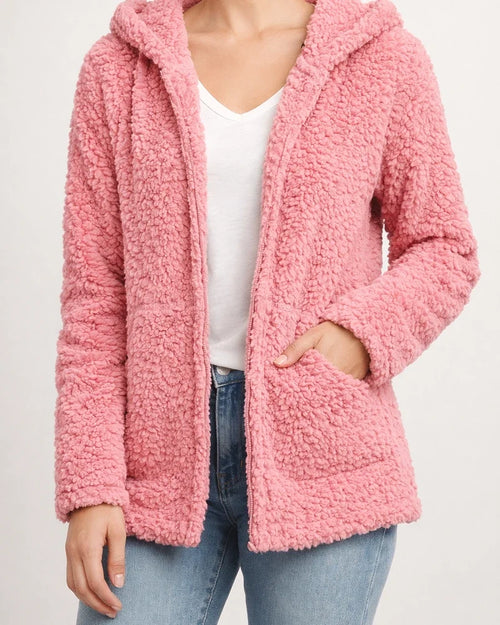 Women's Teddy Coat Sherpa jacket Fleece Jacket Regular Full Zip Coat Black Blue Purple Pink Army Green Chic & Modern Dailywear Fall Zipper Hoodie Loose S M L XL XXL 3XL / Casual / Windproof | JRSEE:b50af164-9d75-428c-b04e-5ffa92f3979a