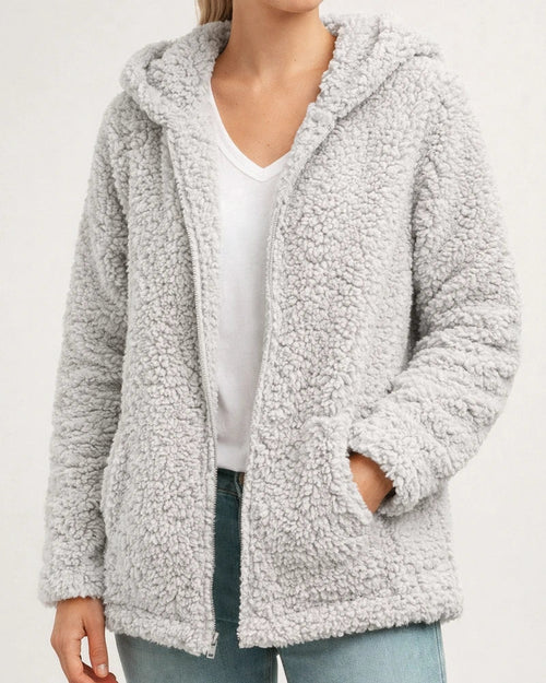 Women's Teddy Coat Sherpa jacket Fleece Jacket Regular Full Zip Coat Black Blue Purple Pink Army Green Chic & Modern Dailywear Fall Zipper Hoodie Loose S M L XL XXL 3XL / Casual / Windproof | JRSEE:06d5a0e6-f07a-4674-8c79-6b5d30c21f5c