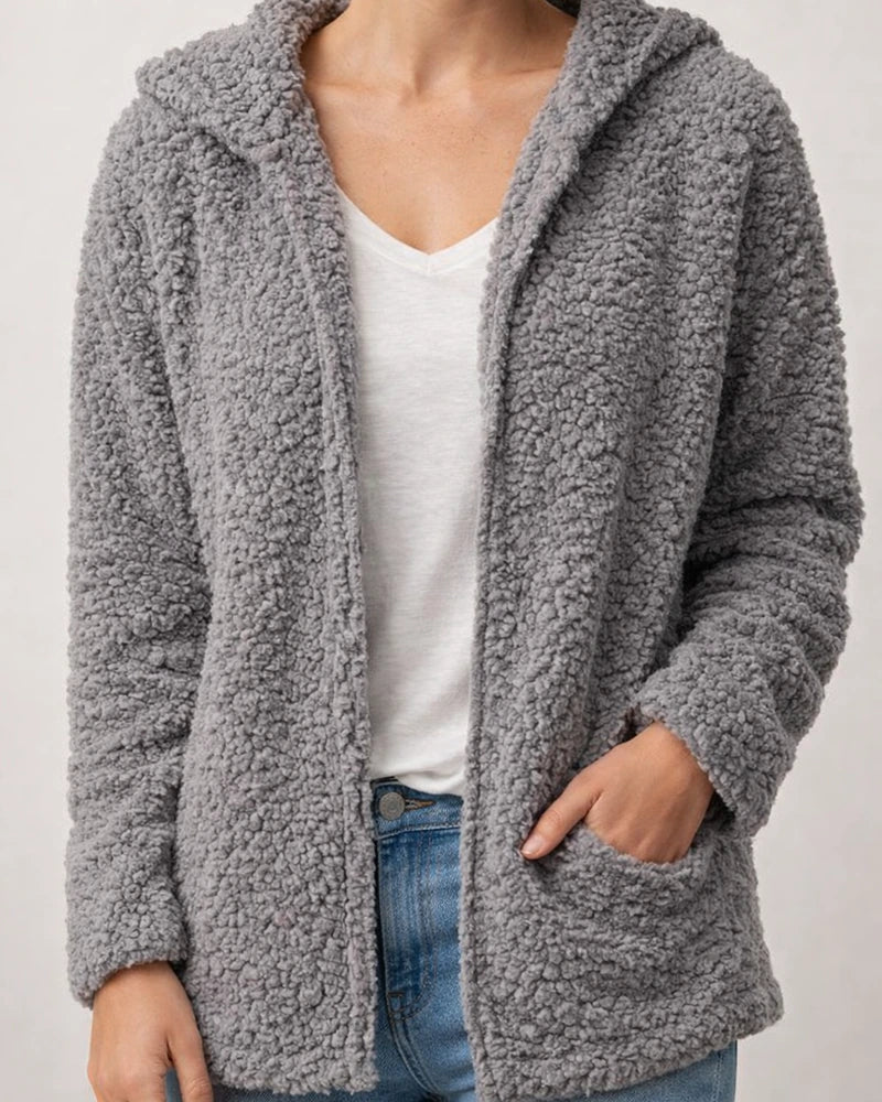 Women's Teddy Coat Sherpa jacket Fleece Jacket Regular Full Zip Coat Black Blue Purple Pink Army Green Chic & Modern Dailywear Fall Zipper Hoodie Loose S M L XL XXL 3XL / Casual / Windproof | JRSEE:409a7a11-88e1-4cbb-965a-1aad51a0e2ae
