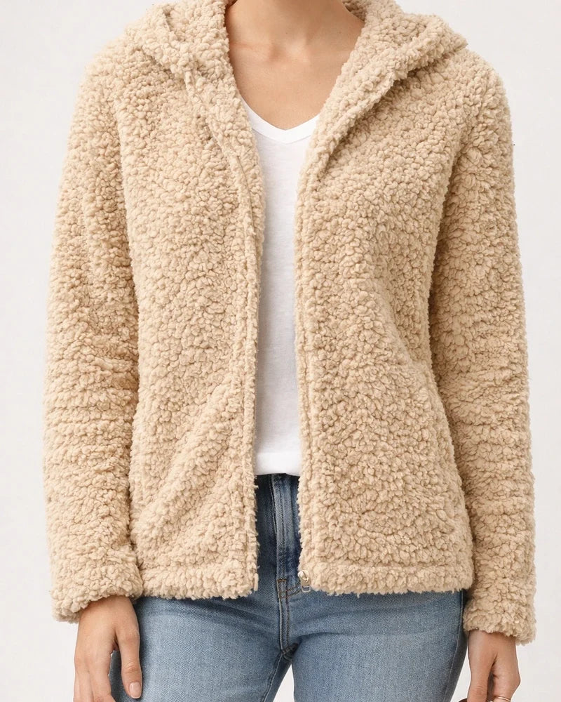 Women's Teddy Coat Sherpa jacket Fleece Jacket Regular Full Zip Coat Black Blue Purple Pink Army Green Chic & Modern Dailywear Fall Zipper Hoodie Loose S M L XL XXL 3XL / Casual / Windproof | JRSEE:f75924f8-cfa8-4527-9e40-86aae7a54e9b