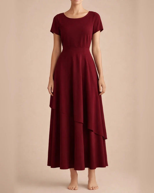 Women's Temperament Commuter Solid Color Irregular High Waist Multi Layers Hem Tie Zipper Halter Long Skirt | JRSEE:d5cdad4b-eeb5-4ca2-9766-8edfae54f13a