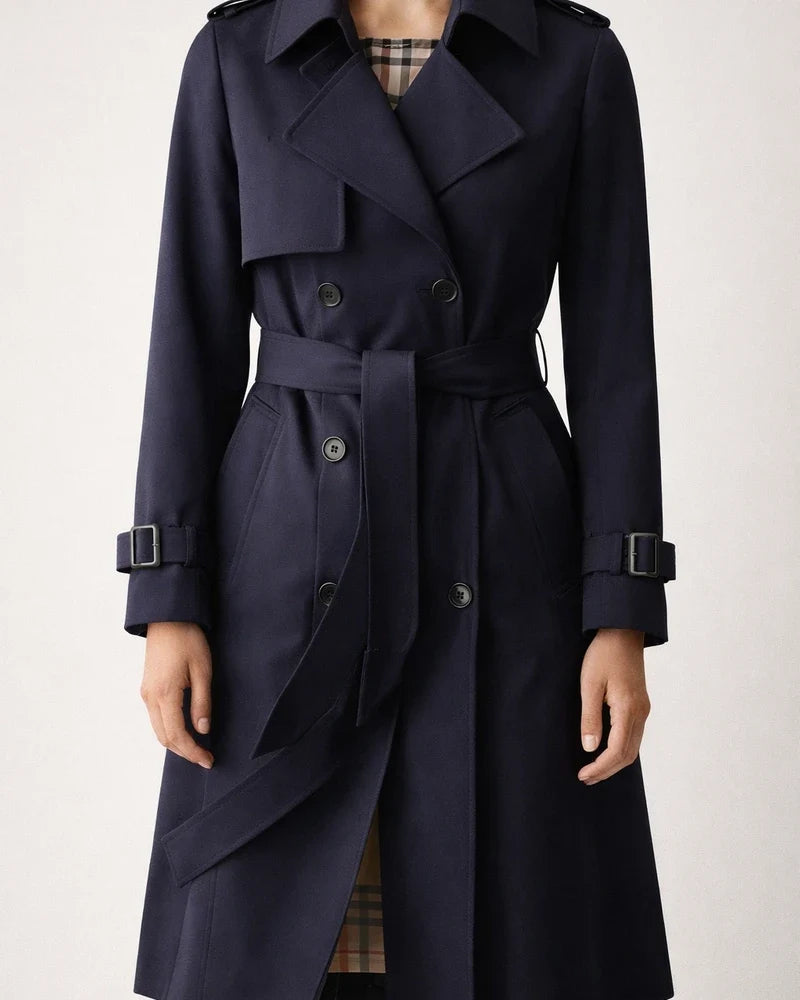 Women's Trench Coat Long Solid Color Patchwork Coat Black Blue Camel Beige Daily Fall Single Breasted Regular Fit S M L XL XXL 3XL | JRSEE:59afaff9-37bc-48c4-b00c-3b523927b8b5