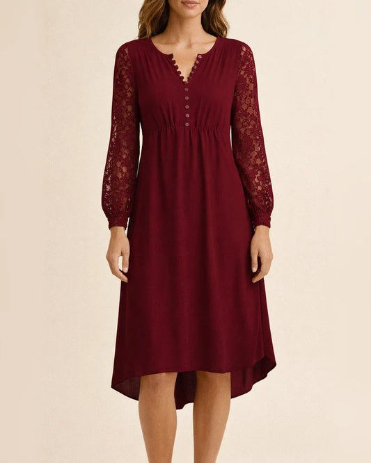 Women‘s Velvet Dress Red Midi Dress Midi Dress Red Half Sleeve Pure Color Velvet Fall Winter Crew Neck Modern 2022 S M L XL 2XL 3XL | JRSEE:191a50fa-2223-413b-8d1c-f348efccb8b9