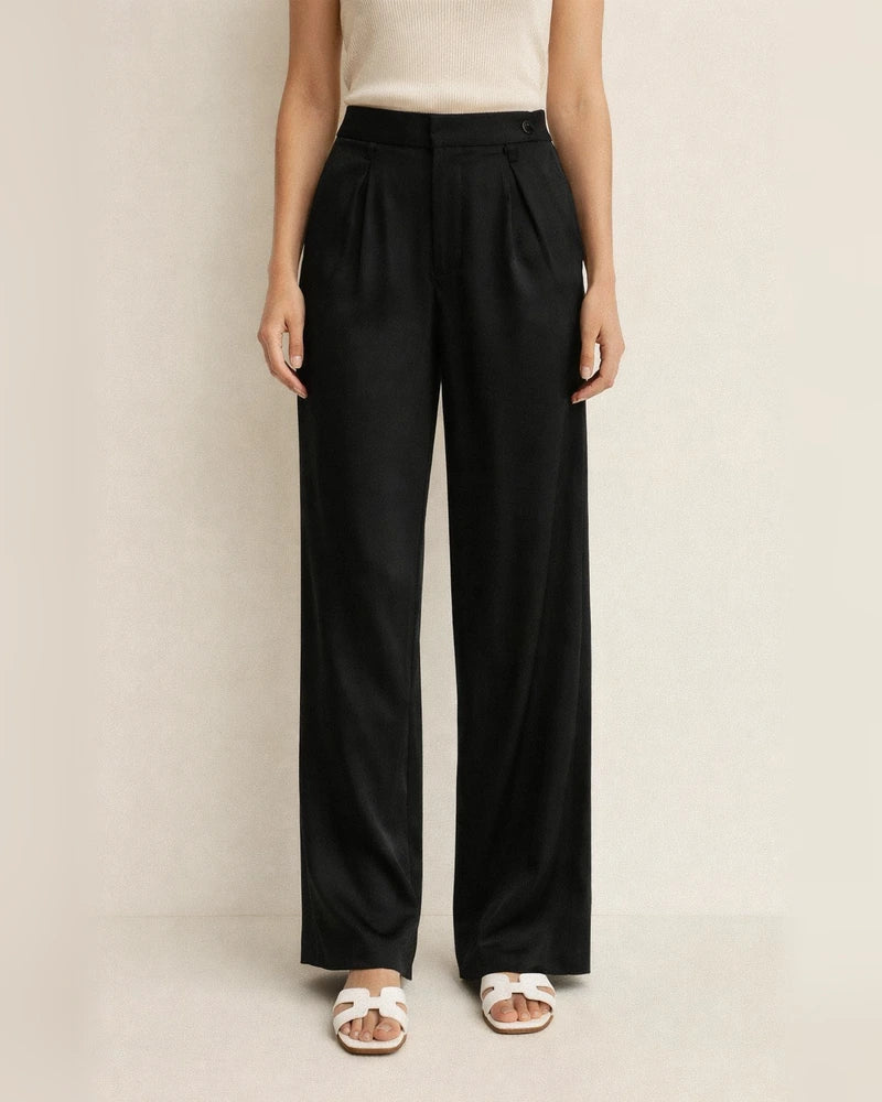 Women's Wide Leg Pants Trousers Linen Balck White Pink Casual Casual Daily Wear Pocket Wide Leg Full Length Breathability Solid Colored S M L XL 2XL | JRSEE:9c35daf4-8d97-4a99-9eb0-4363f446867a