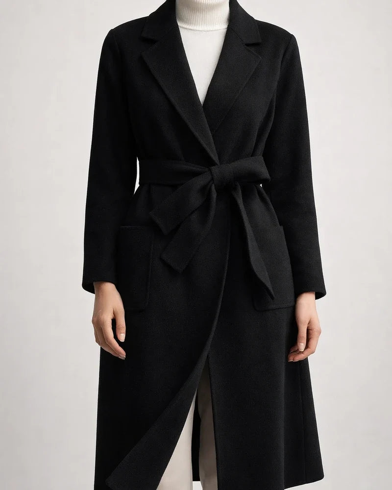 Women's Winter Coat Coat Warm Breathable Outdoor Daily Wear Vacation Going out Pocket With Belt Single Breasted Turndown Active Fashion Comfortable Street Style Solid Color Regular Fit Outerwear Long | JRSEE:dfdb7e07-1f60-4272-a6de-733e643079f4