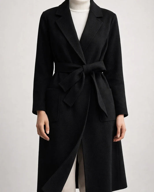 Women's Winter Coat Coat Warm Breathable Outdoor Daily Wear Vacation Going out Pocket With Belt Single Breasted Turndown Active Fashion Comfortable Street Style Solid Color Regular Fit Outerwear Long | JRSEE:dfdb7e07-1f60-4272-a6de-733e643079f4