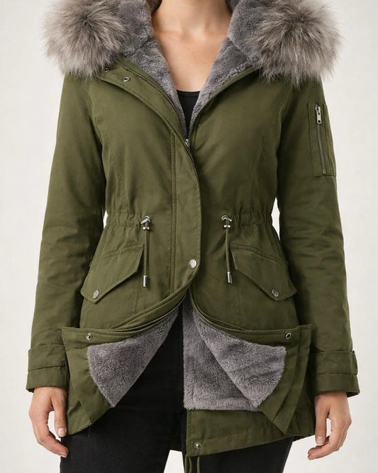 Women's Winter Jacket Coat Parka Hoodie Jacket Street Casual Daily Winter Fall Long Coat Regular Fit Thermal Warm Windproof Warm Casual Jacket Long Sleeve Full Zip Fleece Lined Black Pink Army Green | JRSEE:ac0e74da-cac2-4e4a-ab30-8ff00b3b0f1b