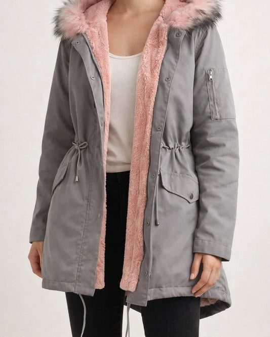 Women's Winter Jacket Coat Parka Hoodie Jacket Street Casual Daily Winter Fall Long Coat Regular Fit Thermal Warm Windproof Warm Casual Jacket Long Sleeve Full Zip Fleece Lined Black Pink Army Green | JRSEE:05e38a03-8c42-4b33-87b6-b741e580a137