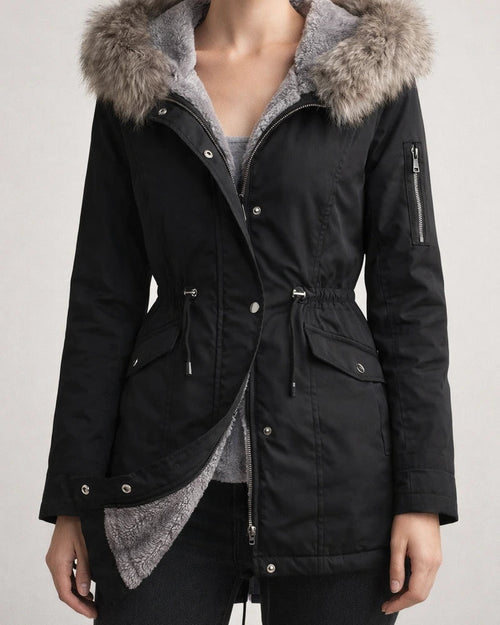 Women's Winter Jacket Coat Parka Hoodie Jacket Street Casual Daily Winter Fall Long Coat Regular Fit Thermal Warm Windproof Warm Casual Jacket Long Sleeve Full Zip Fleece Lined Black Pink Army Green | JRSEE:aa16891a-06ea-40d9-bca2-6e9b06e3f2e6