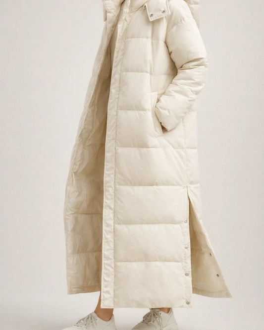 Women's Winter Jacket Puffer Jacket Coat Parka Street Daily Going out Winter Fall Long Coat Regular Fit Warm Breathable Casual Jacket Long Sleeve Solid Color Oversize White Black | JRSEE:da6095e6-2266-4064-9376-e13c2245d43c