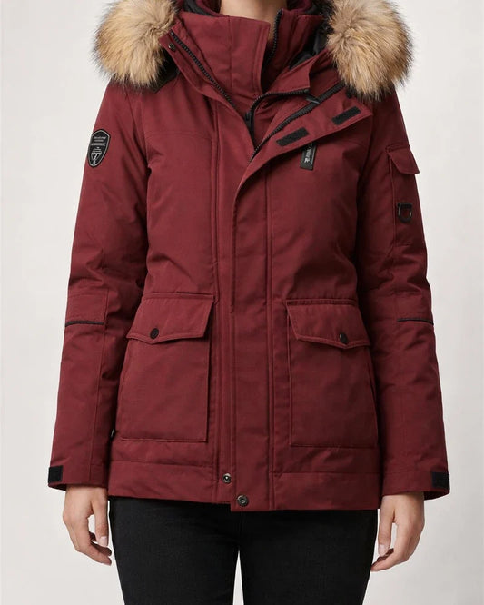 Women's Winter Jacket Puffer Jacket Hoodie Jacket Street Daily Holiday Winter Fall Regular Coat Regular Fit Windproof Warm Casual Jacket Long Sleeve Solid Color with Pockets Creamy-white Red Wine | JRSEE:75d7f048-b474-445b-afc2-bfab408ef802