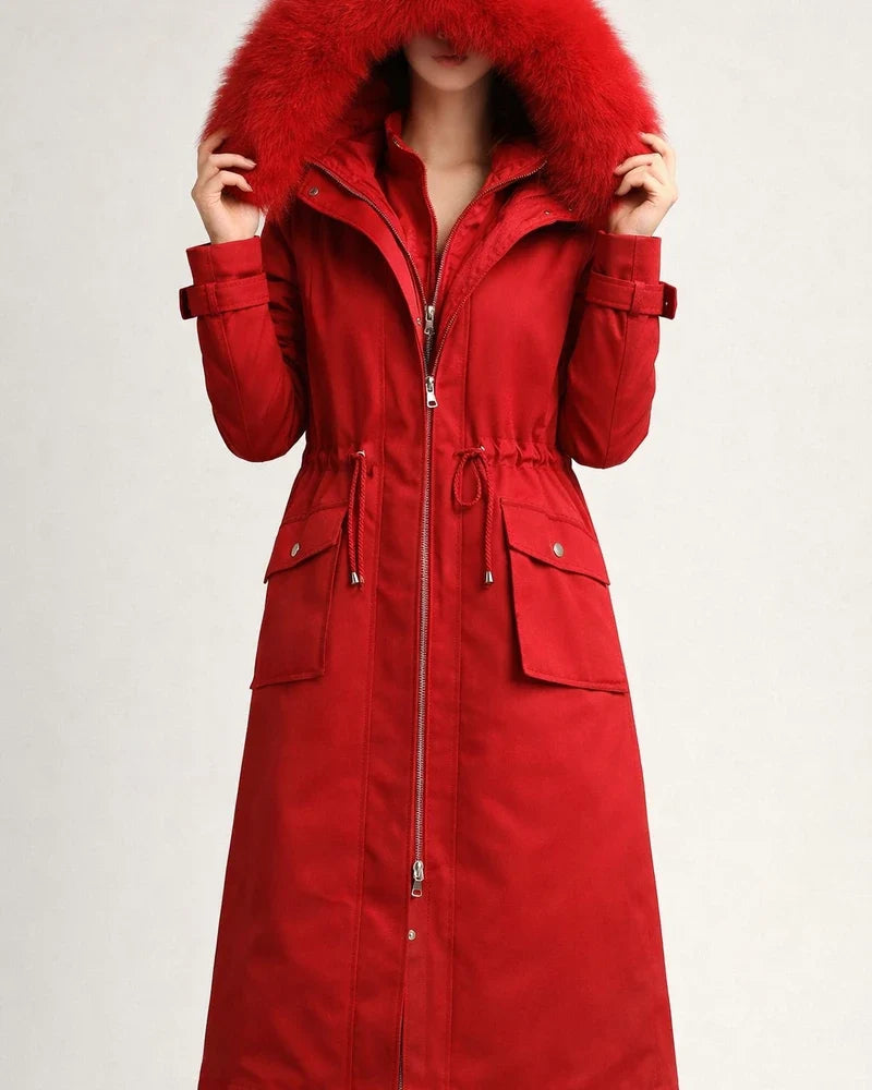 Women's Winter Jacket Winter Coat Coat Parka Outdoor Street Daily Winter Fall Long Coat Regular Fit Adjustable Windproof Warm Breathable Streetwear Embroidery Casual Jacket Long Sleeve Solid Color | JRSEE:1e616337-a597-4750-b80c-7b38685a499c