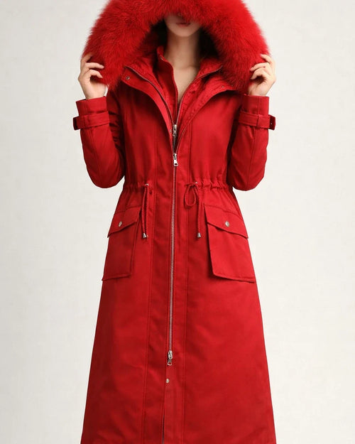 Women's Winter Jacket Winter Coat Coat Parka Outdoor Street Daily Winter Fall Long Coat Regular Fit Adjustable Windproof Warm Breathable Streetwear Embroidery Casual Jacket Long Sleeve Solid Color | JRSEE:1e616337-a597-4750-b80c-7b38685a499c
