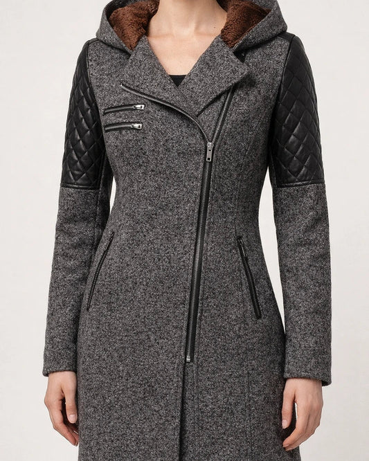 Women's Winter Jacket Winter Coat Parka Windproof Warm Outdoor Street Daily Vacation Patchwork Zipper Zipper Hoodie Fashion Modern Street Style Color Block Regular Fit Outerwear Long Sleeve Winter | JRSEE:42df88b1-16ab-48a4-8850-f70e3569eadd