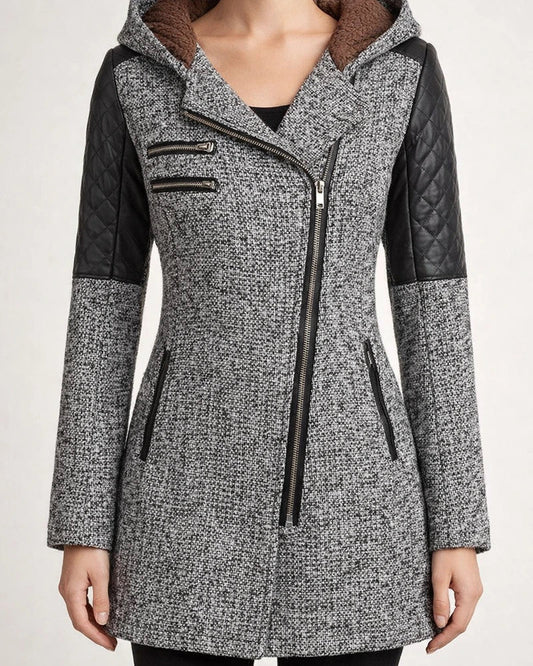 Women's Winter Jacket Winter Coat Parka Windproof Warm Outdoor Street Daily Vacation Patchwork Zipper Zipper Hoodie Fashion Modern Street Style Color Block Regular Fit Outerwear Long Sleeve Winter | JRSEE:dd23d18a-70f6-42de-9af0-e63d95bfb4f2