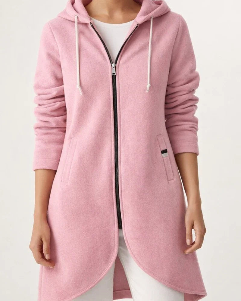 Women's Zip Hoodie Sweatshirt Streetwear Pullover Sherpa Fleece Pocket Zip Up Black Pink Red Solid Color Street Hoodie Long Sleeve Fleece / Fleece lined | JRSEE:ace0e875-6695-4f55-b9e3-83838e090937