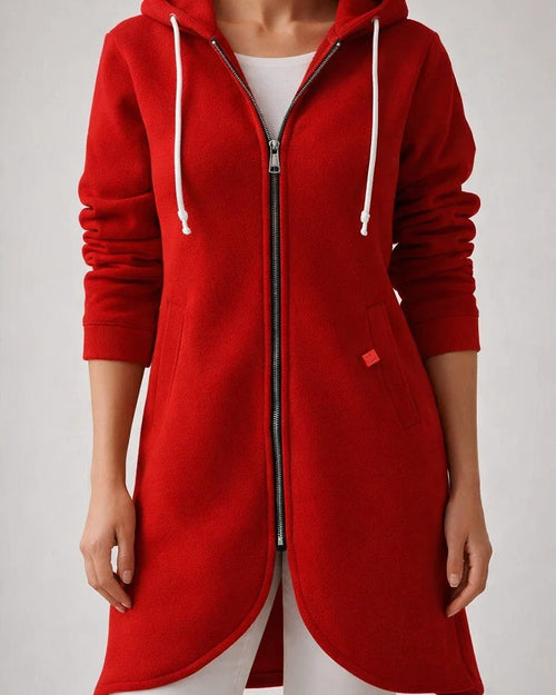 Women's Zip Hoodie Sweatshirt Streetwear Pullover Sherpa Fleece Pocket Zip Up Black Pink Red Solid Color Street Hoodie Long Sleeve Fleece / Fleece lined | JRSEE:92e2dc90-88c8-49a4-9adc-ec66ea45949f