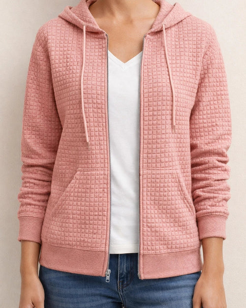 Women's Zipper Hooded Cardigan Long-sleeved Sweater Long-sleeved Jacket | JRSEE:9bd8acca-ce22-4f8b-ae94-68b3d764cfdb