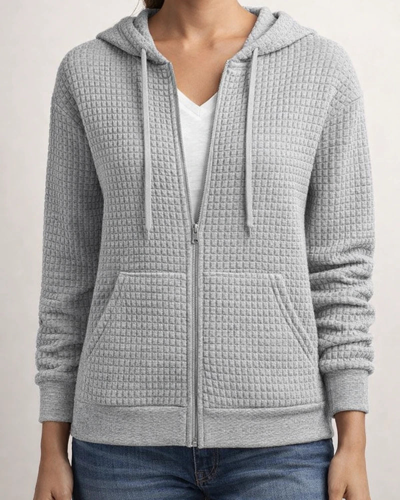 Women's Zipper Hooded Cardigan Long-sleeved Sweater Long-sleeved Jacket | JRSEE:97322ad6-d356-49c5-8741-cc741ce37bba