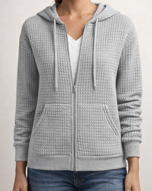 Women's Zipper Hooded Cardigan Long-sleeved Sweater Long-sleeved Jacket | JRSEE:97322ad6-d356-49c5-8741-cc741ce37bba