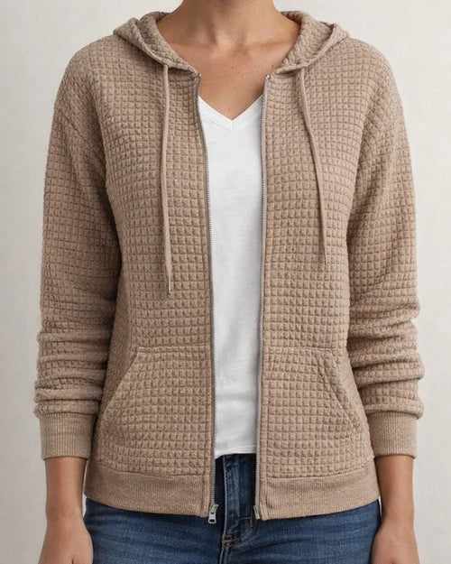 Women's Zipper Hooded Cardigan Long-sleeved Sweater Long-sleeved Jacket | JRSEE:7fd8535f-a6ff-47f7-8df4-ea70bd0a17cf