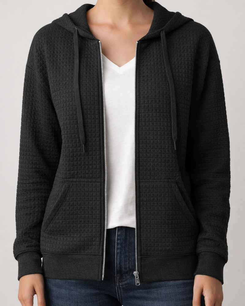 Women's Zipper Hooded Cardigan Long-sleeved Sweater Long-sleeved Jacket | JRSEE:b46a1a2a-227b-4e99-9811-ddd09c695422