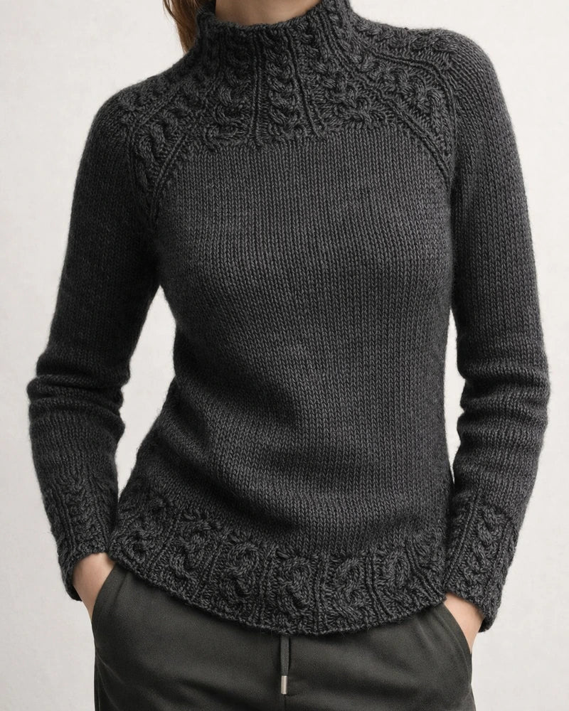 Women Turtleneck Cotton-Blend Vintage Shirts & Tops | JRSEE:6296c191-a2e8-4df8-89d5-a7acbf756b53
