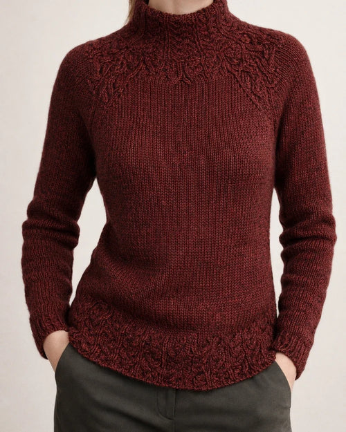 Women Turtleneck Cotton-Blend Vintage Shirts & Tops | JRSEE:60f20035-0ed8-49fb-bee4-fb880db98dbe