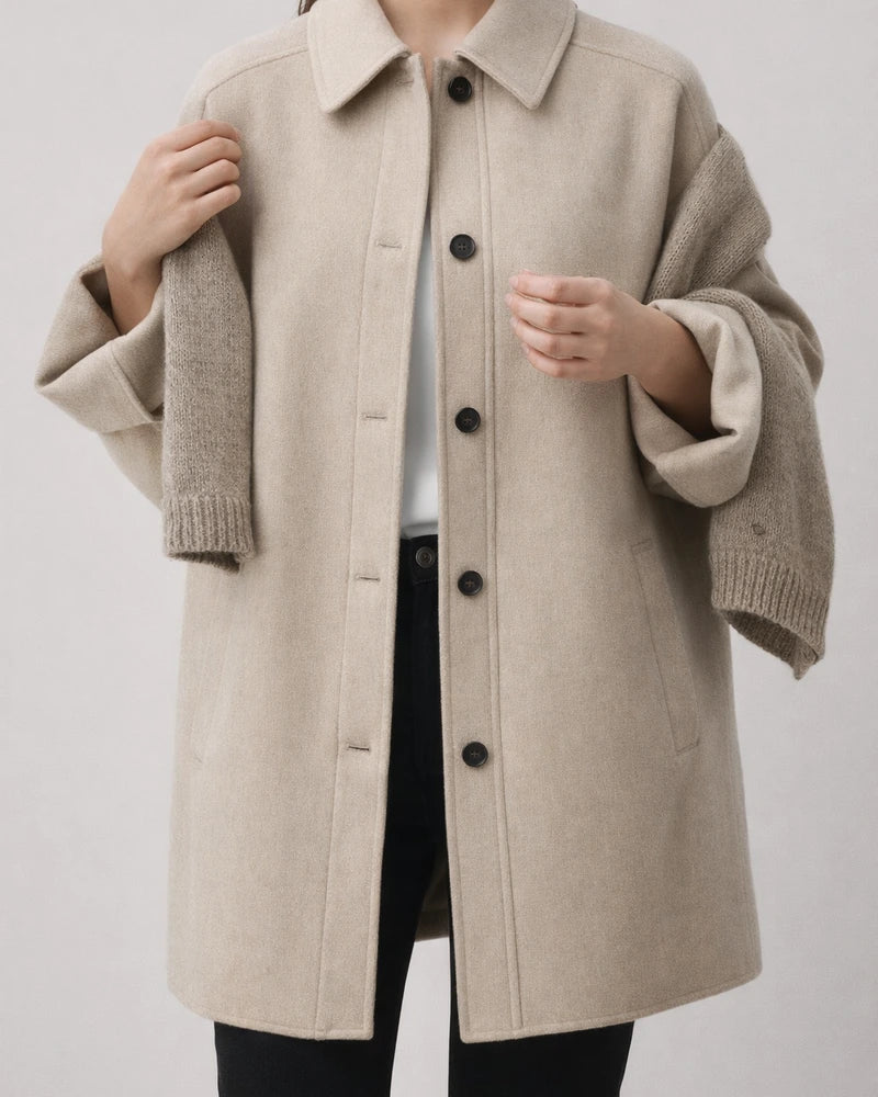 Wool Long Thick Popular Woolen Coat Women | JRSEE:36b9a25c-8dab-48b9-b8b0-f90fbdfa8dd0