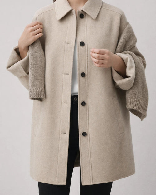 Wool Long Thick Popular Woolen Coat Women | JRSEE:36b9a25c-8dab-48b9-b8b0-f90fbdfa8dd0